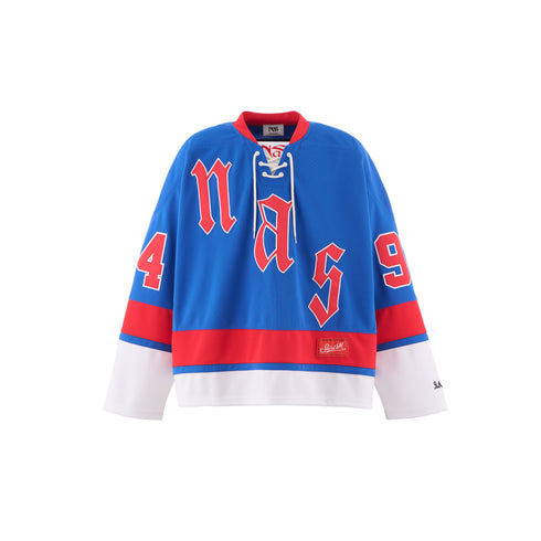 SAINT MXXXXXX Nas Game Shirt Blue Mens Apparel